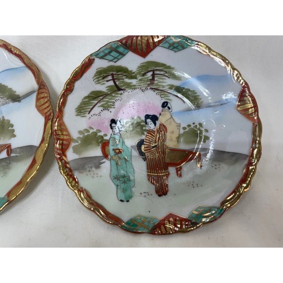 China EOH Dining Vintage Nippon Handpainted Saucers Poshmark